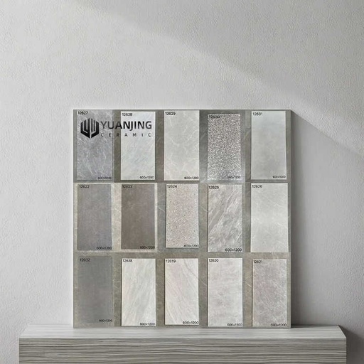 [106196062099] Gạch lát nền terrazzo toàn phần sứ Foshan 600*1200 chống trơn, kiểu cổ, mờ