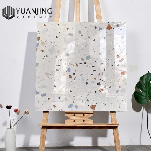 [106823390143] Gạch men màu sắc bóng Terrazzo gạch cũ 600x600mm