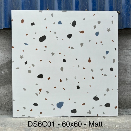[6C01] Gạch Terrazzo 600x600mm Men Matt 6C01