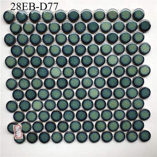 [28EB-D77] Gạch Mosaic Bi Tròn Màu Xanh 28EB-D77