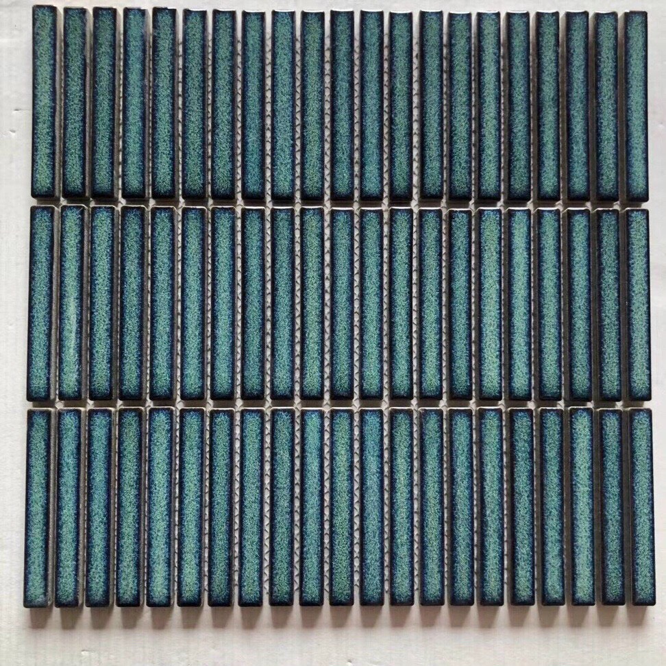 Gạch Mosaic Gốm Trơn Que Xanh Lá Cây 92TTEB-D77