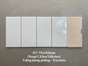 Gạch thẻ trắng bóng phẳng kt 75x150mm STA75150