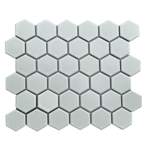 [5601M] Gạch Mosaic Lục Giác Trắng Mờ 5601M