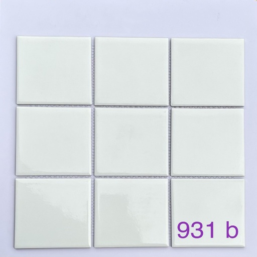 [931B] Gạch Mosaic gốm 97x97mm trắng bóng 931B