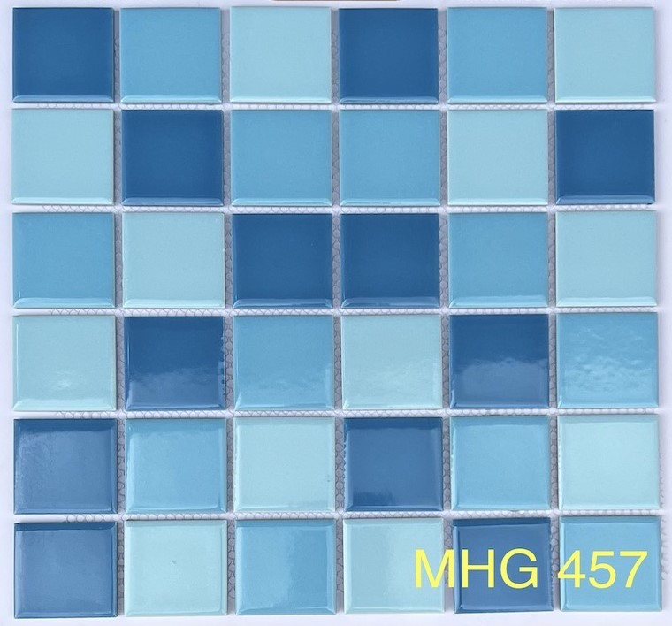 Gạch Mosaic gốm men trơn 48x48x6mm MHG 457