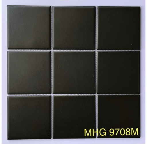 [MHF 9708M] Gạch Mosaic 97x97mm đen mờ MHF 9708M